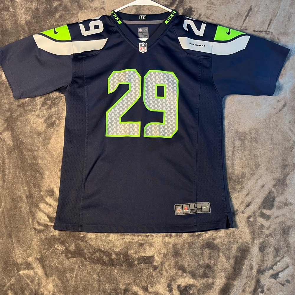Nike Seattle Seahawks Earl Thomas III #29 Youth Size L 14/16 On Field Jersey